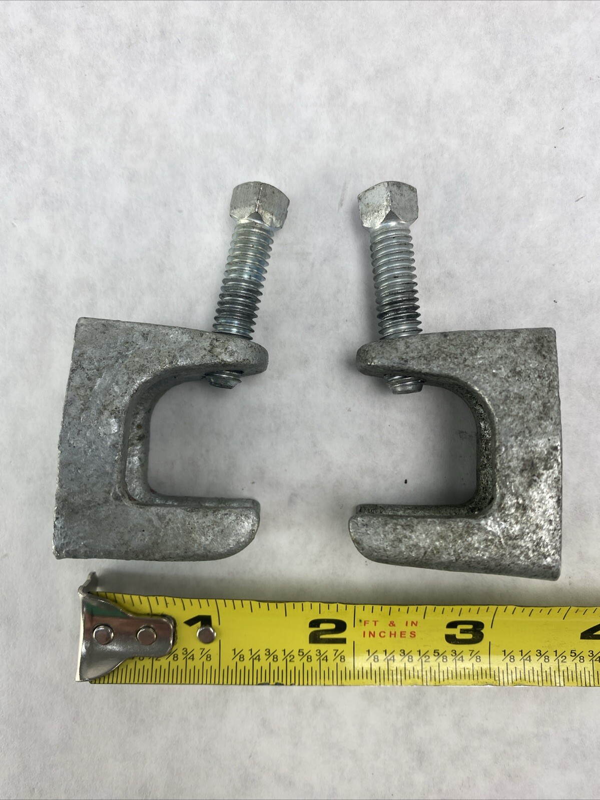 Steel Beam Clamps 0.75 inch U Trough with 3/8″ Mount Hole (Lot of 2)
