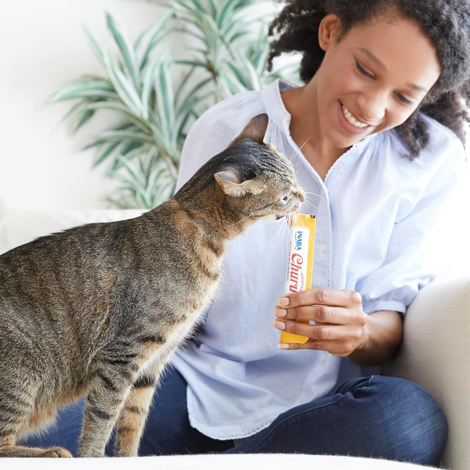 (2 Pack) INABA Churu Chicken Puree Variety Pack Lickable Cat Treats – 50 Count
