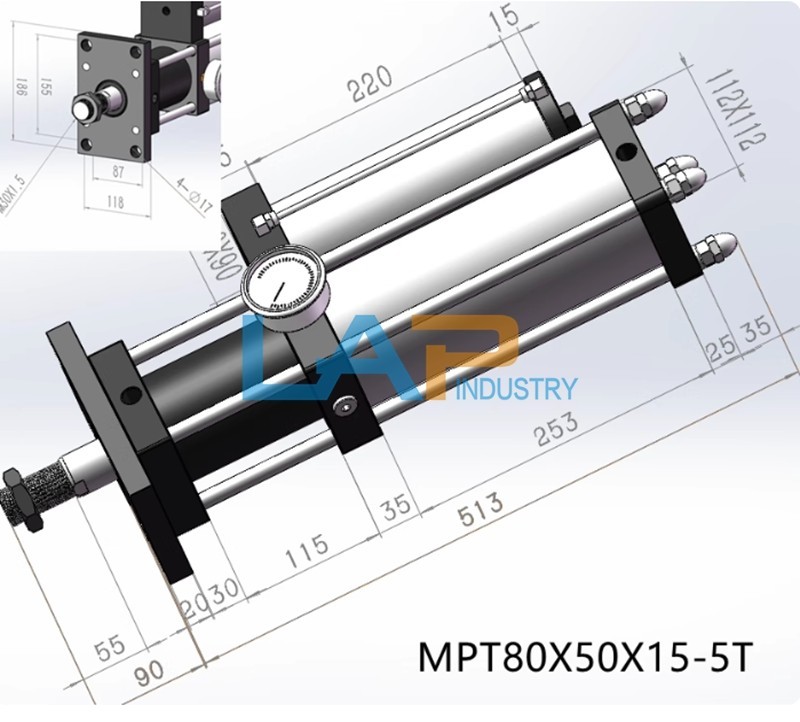 1PC New For pressure cylinder MPT80X50X15-5T