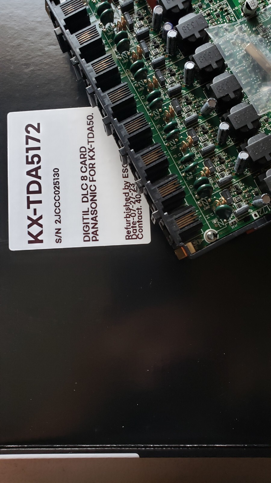 PANASONIC KX-TDA5172/DLC -8 CARD REFURBISHED. 6 MONTH WARRANTY. NO COST.