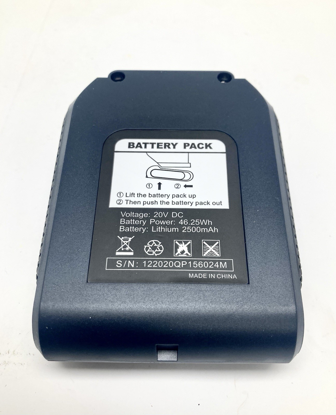Replacement battery for Nu-Calgon 4781-00. 20V, power 46.25wh, Lithium 2500mAh