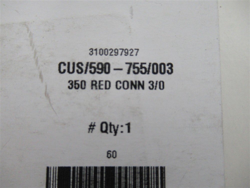 SMH SY350A600V , CUS/590-755/003 , Red 2 Pin Power Connector , 3/0 AWG