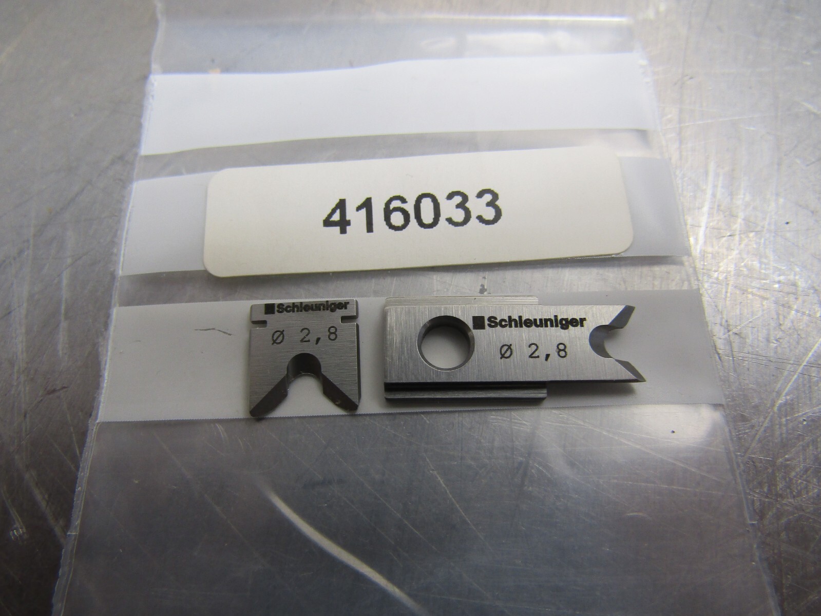 Schleuniger 416033 Blade 1 & 2 Rad, D2.8mm Used on 743.006
