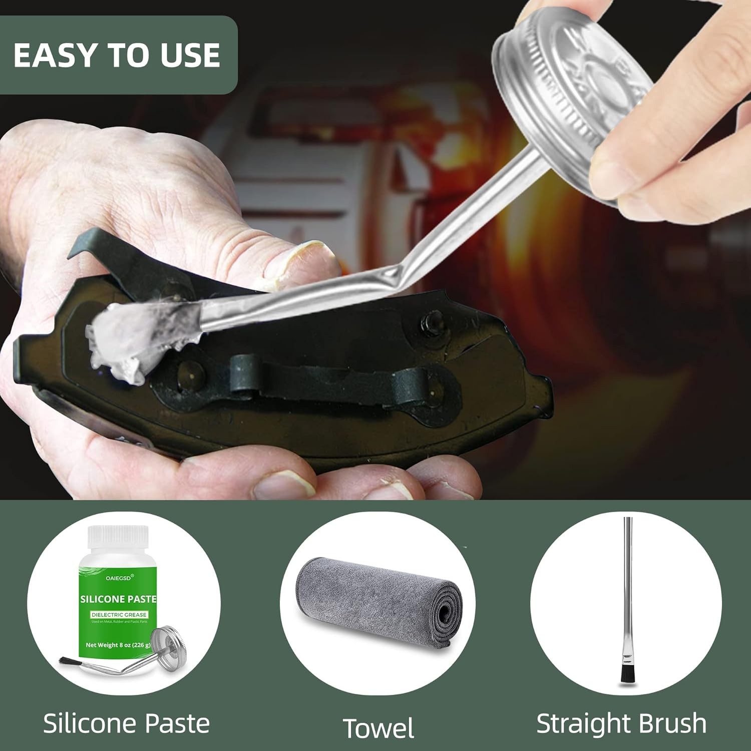 8oz Silicone Paste Automotive & Dielectric Grease Kit for Electrical…