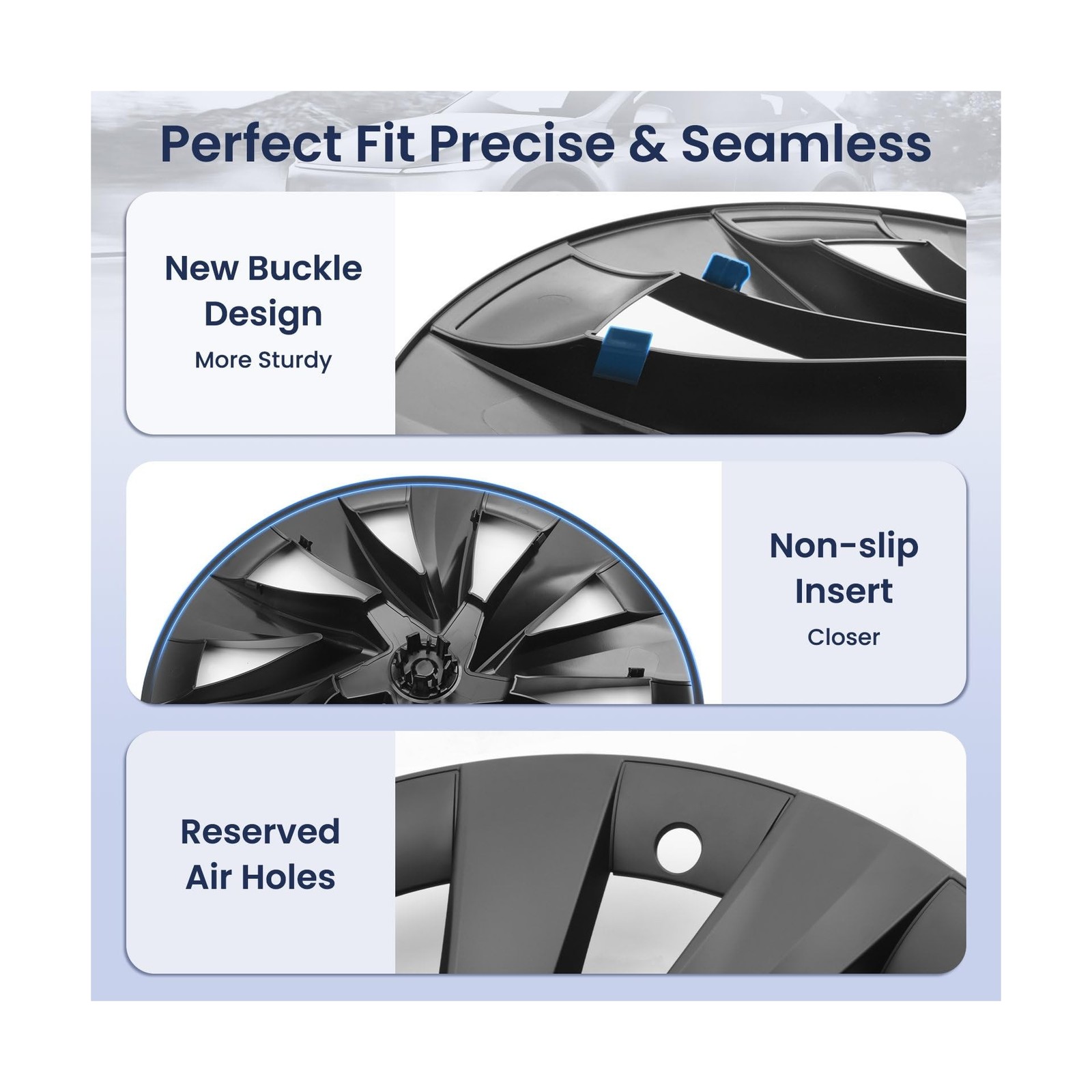 Model Y Wheel Covers 20 inch Juniper Helix 2.0 2025 2026, 20″ Matte Black Whe…
