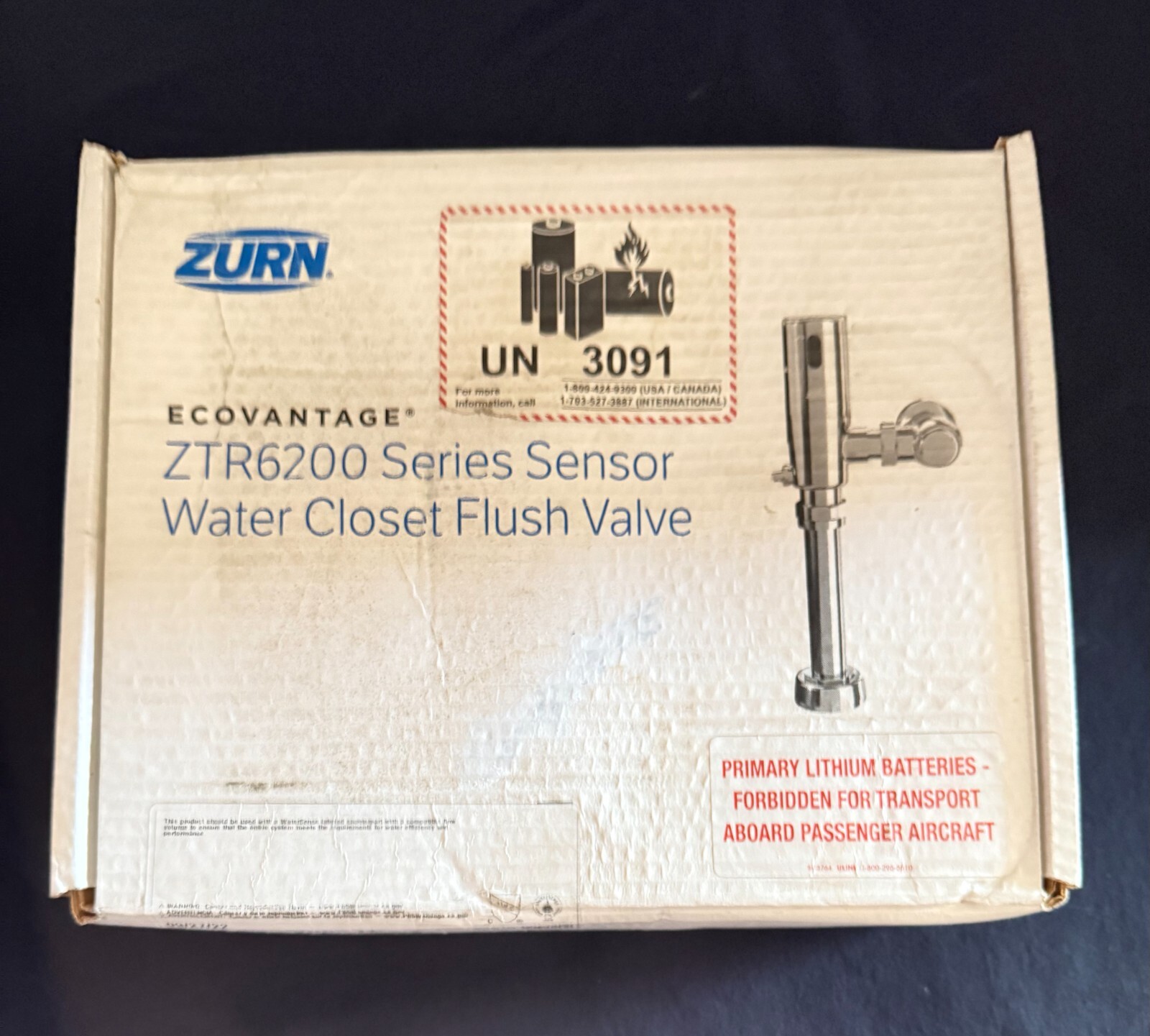 ZURN ECOVANTAGE ZTR6200-ONE-LL 1.1 GPF/4.06 LPF SERIES SENSOR FLUSH VALVE