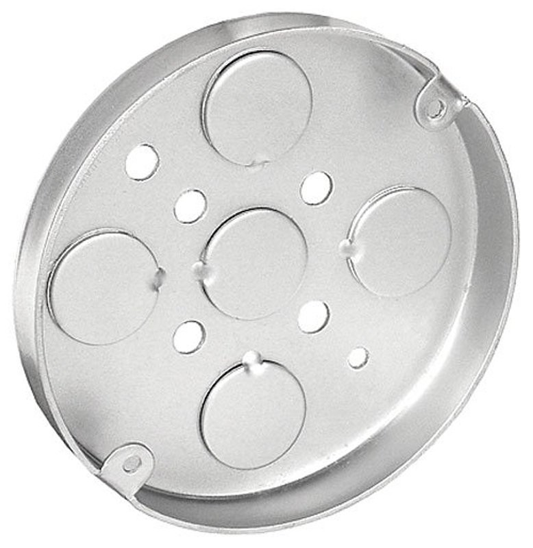 Southwire 56111 1/2″ Flat Bottom Ceiling Pan Box Steel Galvanized 2-Knockout