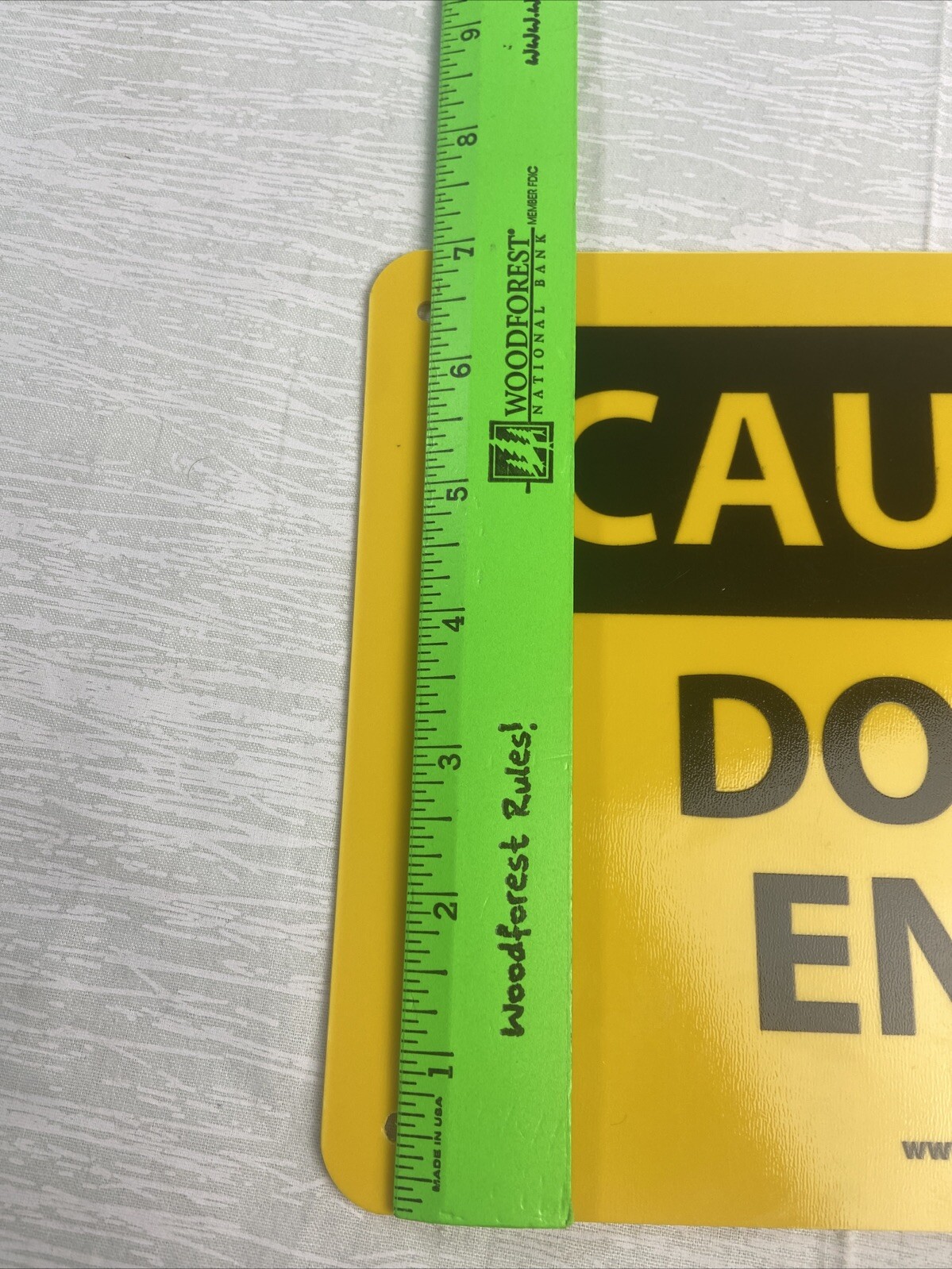 NMC C135R OSHA Sign Legend “CAUTION DO NOT ENTER” & Plastic Safety Chain Hanger