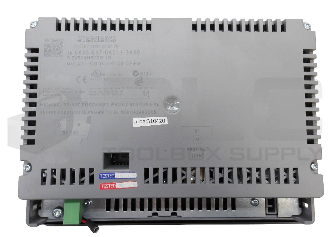 SIEMENS 6AV6 647-0AD11-3AX0 SIMATIC TOUCH PANEL 24VDC
