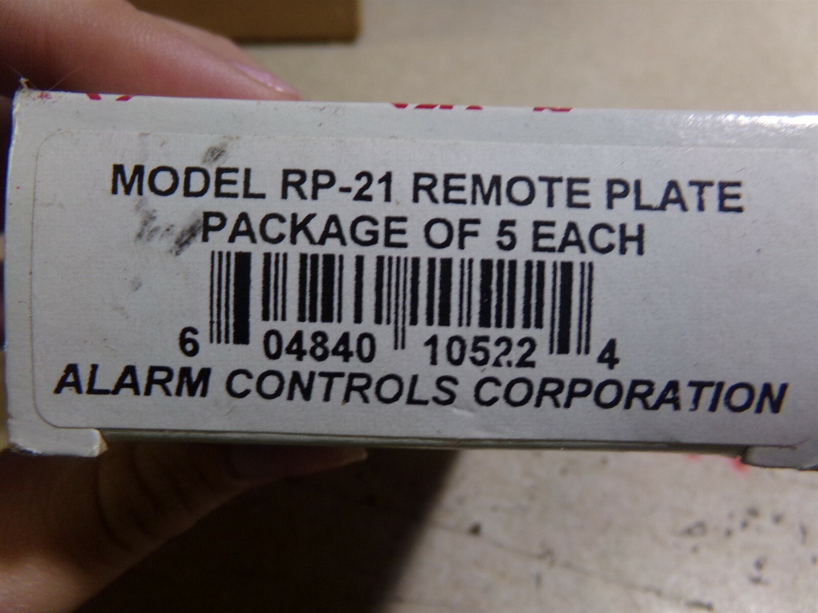 NEW Alarm Controls Corp PR-21 Remote Plate *FREE SHIPPING*