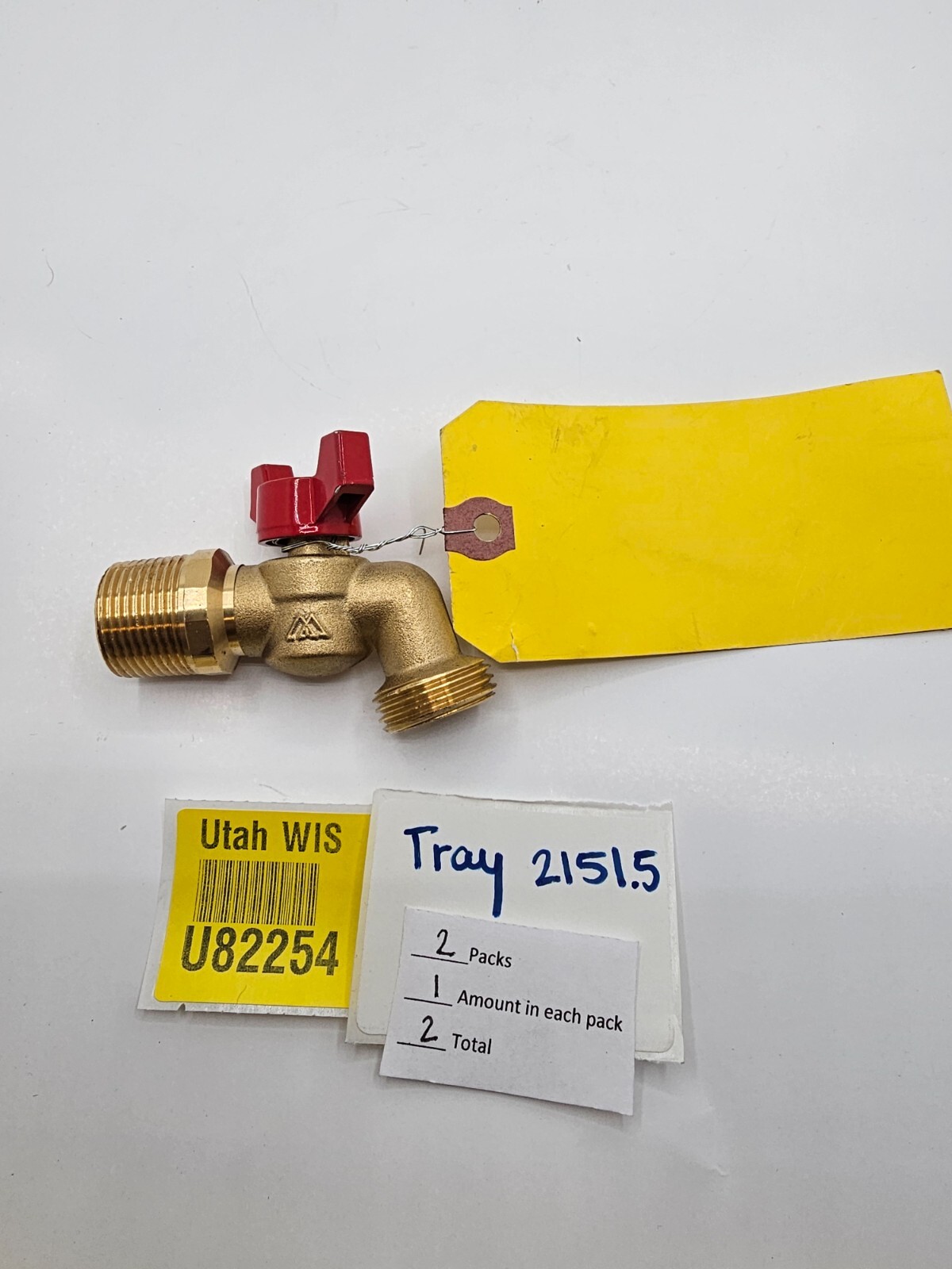 (QTY 2) 3/4″ Brass Ball Valve Hose Bibb Brass Male NPT inlet