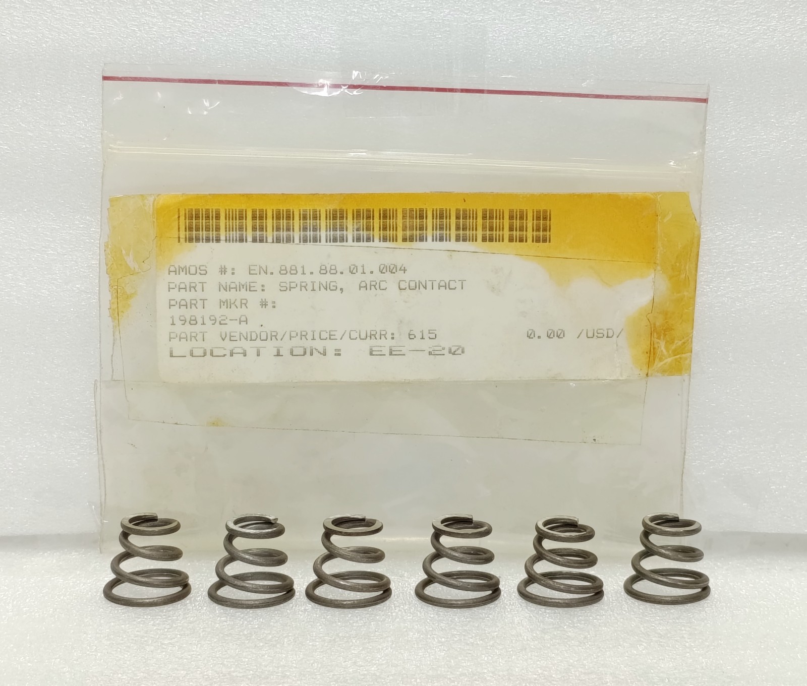 SPD 198192-A SPRING ARC CONTACT SWITCHBOARD AMOS EN.881.88.01.004 6PC NEW