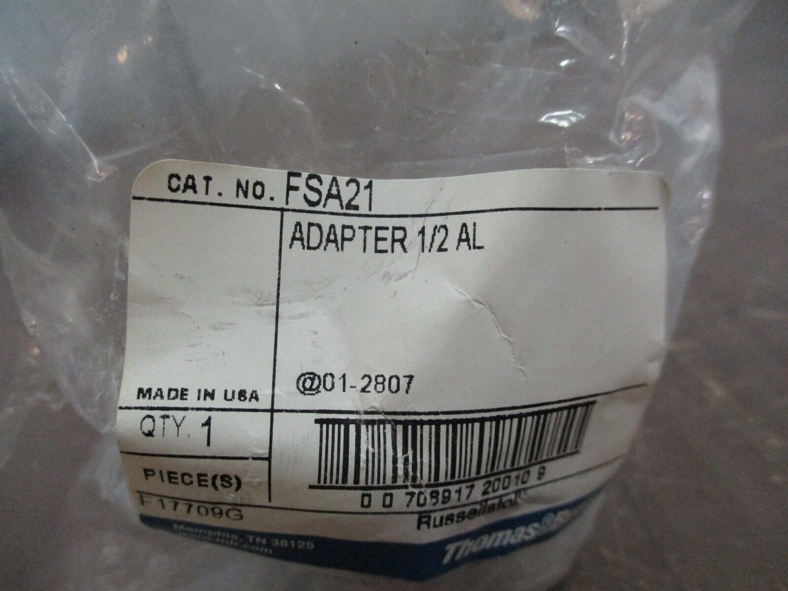 Thomas & Betts Conduit Adapter FSA21 1/2″ AL New Surplus