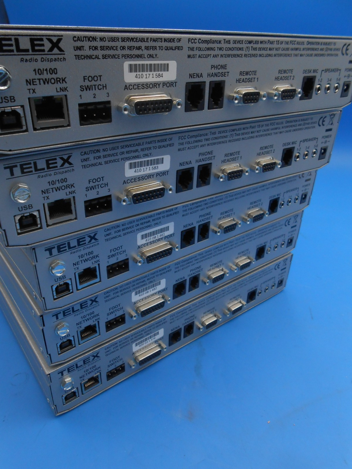 LOT OF 5 Telex ADHB-4 Advanced Digital Headset Box No power supply