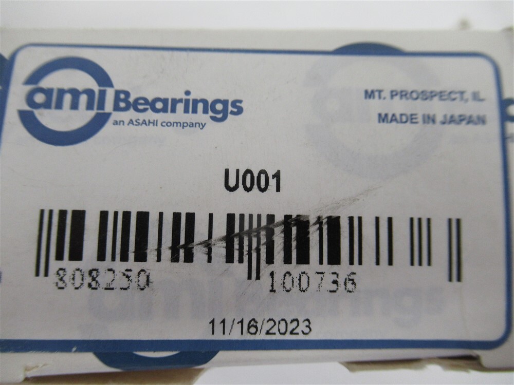 AMI Bearings U001, Ball Insert Bearing-Bore, 12 mm ID w/Eccentric Collar Locking