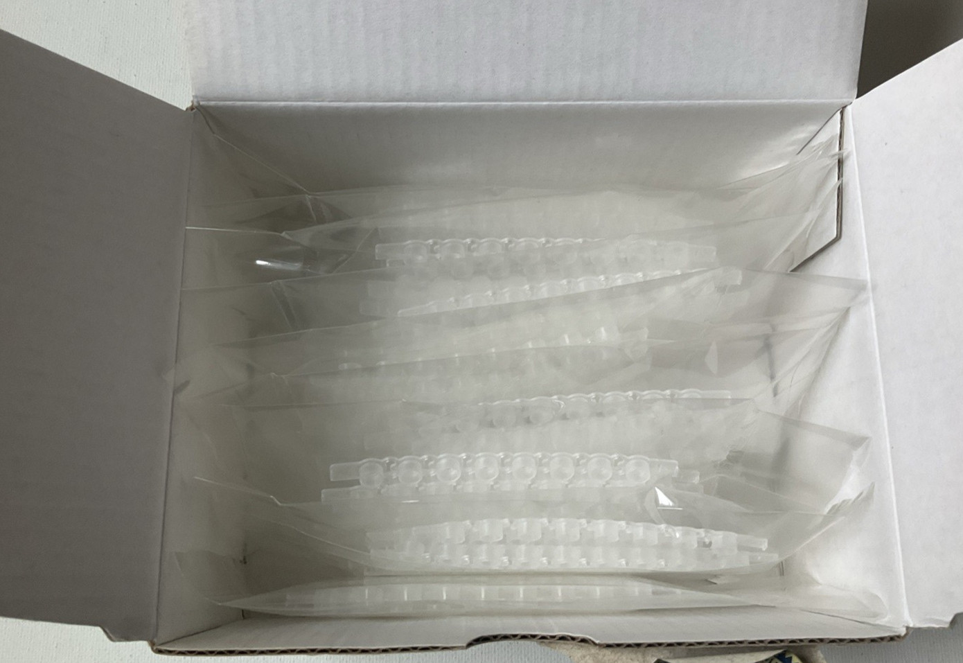 Lot of 108 Caps (9 pouches) BioRad TCS0803 Optical Flat 8-Cap Strips 0.2ml qPCR