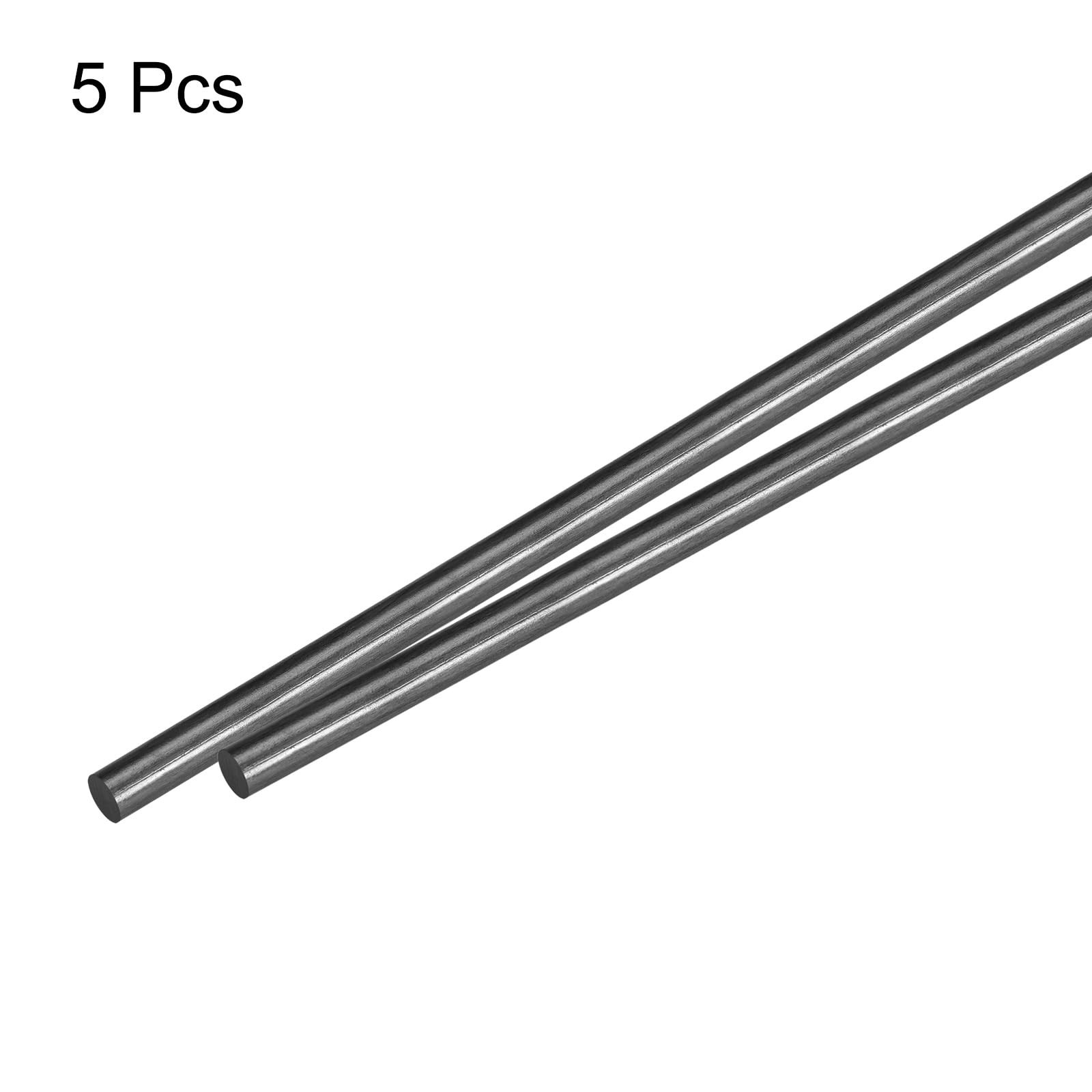 MECCANIXITY 5 Pcs Carbon Fiber Rod, 8mm x 500mm for RC Plane DIY Tool Wing Tube