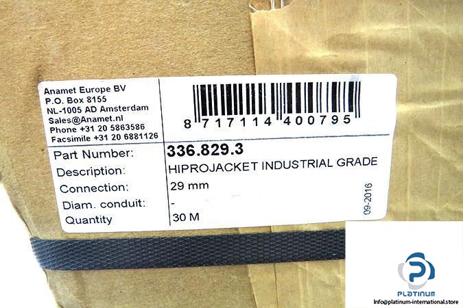 ANAMET EUROPE 336.829.3 HIPROJACKET INDUSTRIAL RED_HJ-I-18_29 mm size_Red_30 m