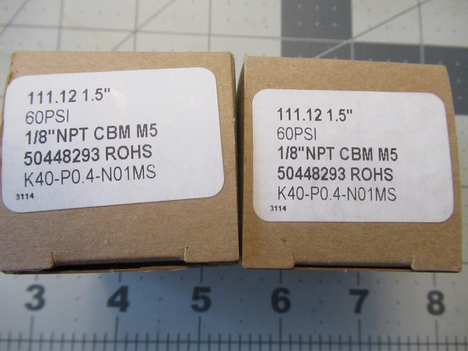Pair of SMC 111.12 1.5″ gauges 60 psi
