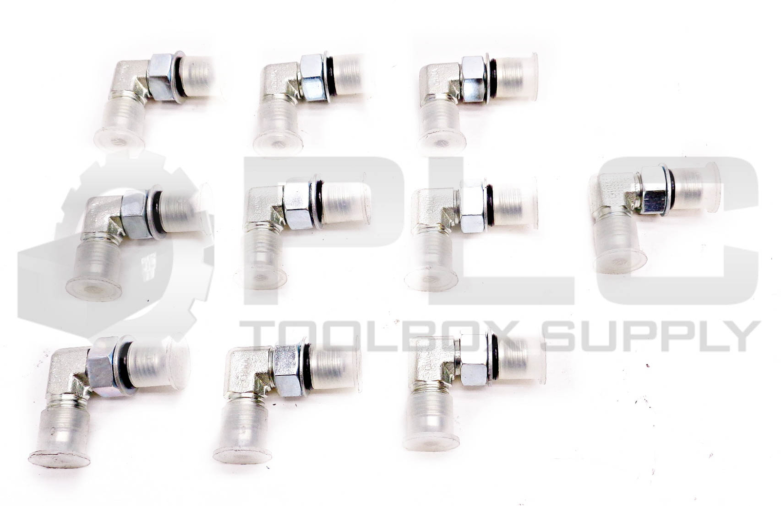 LOT OF 10 NEW BRENNEN 6801-06-04-NWO-FG 7/16″ MALE 7/16″ TAPERED 90° ELBOW
