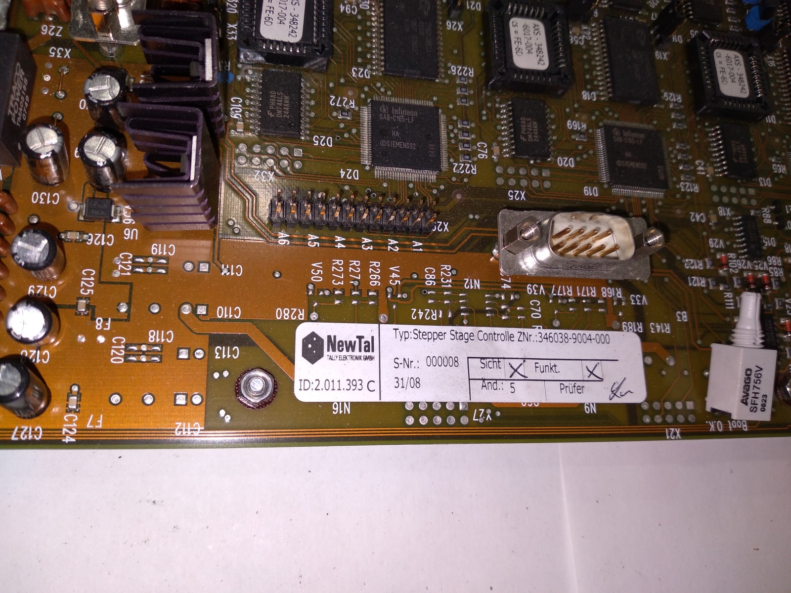 LEQ 348242-9018-1801 NEWTAL 348212-9043-4302 346038-9004-000 STEPPER STAGE CONTR