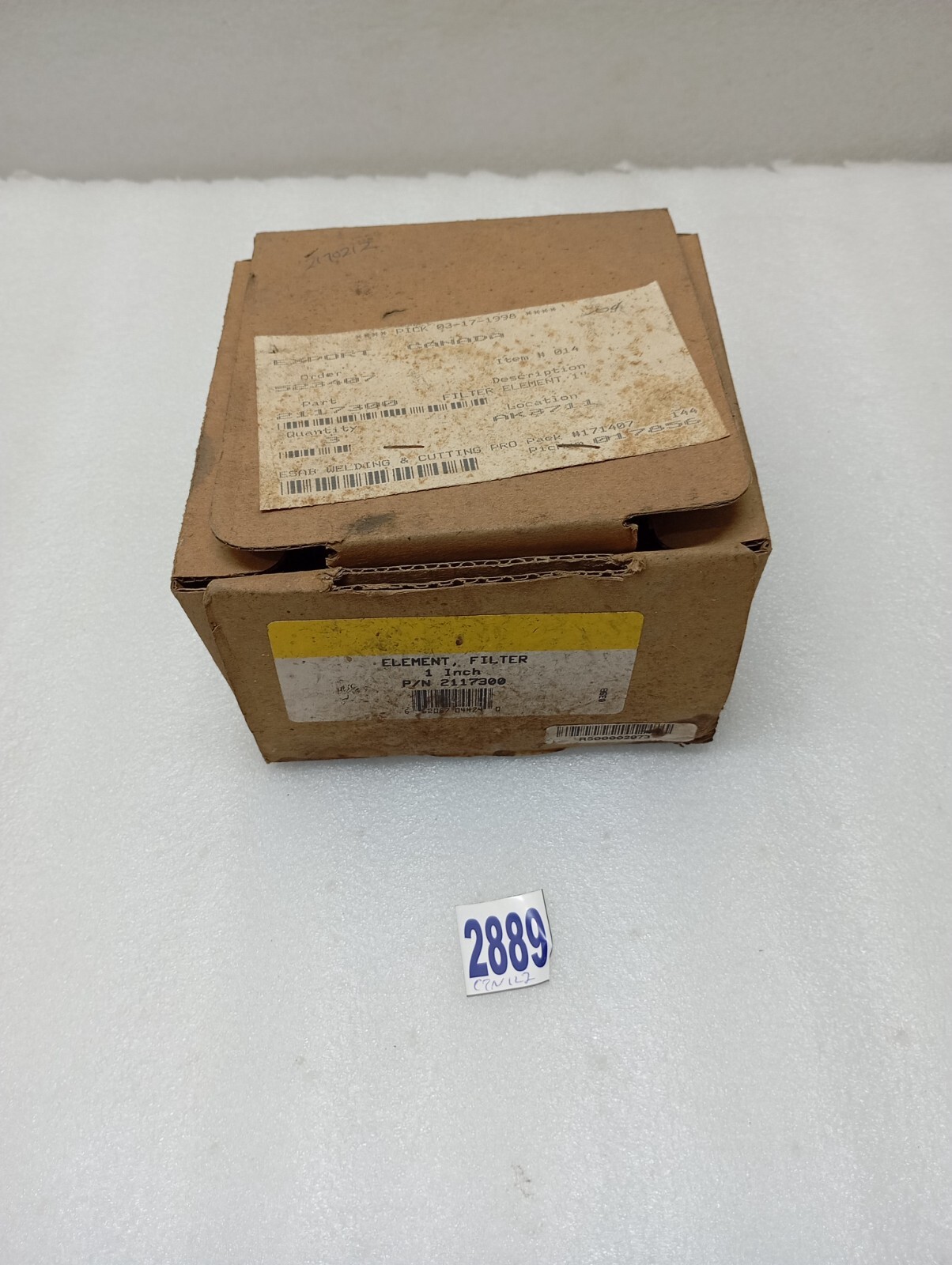New ESAB 2117300 Filter Element 1 Inch