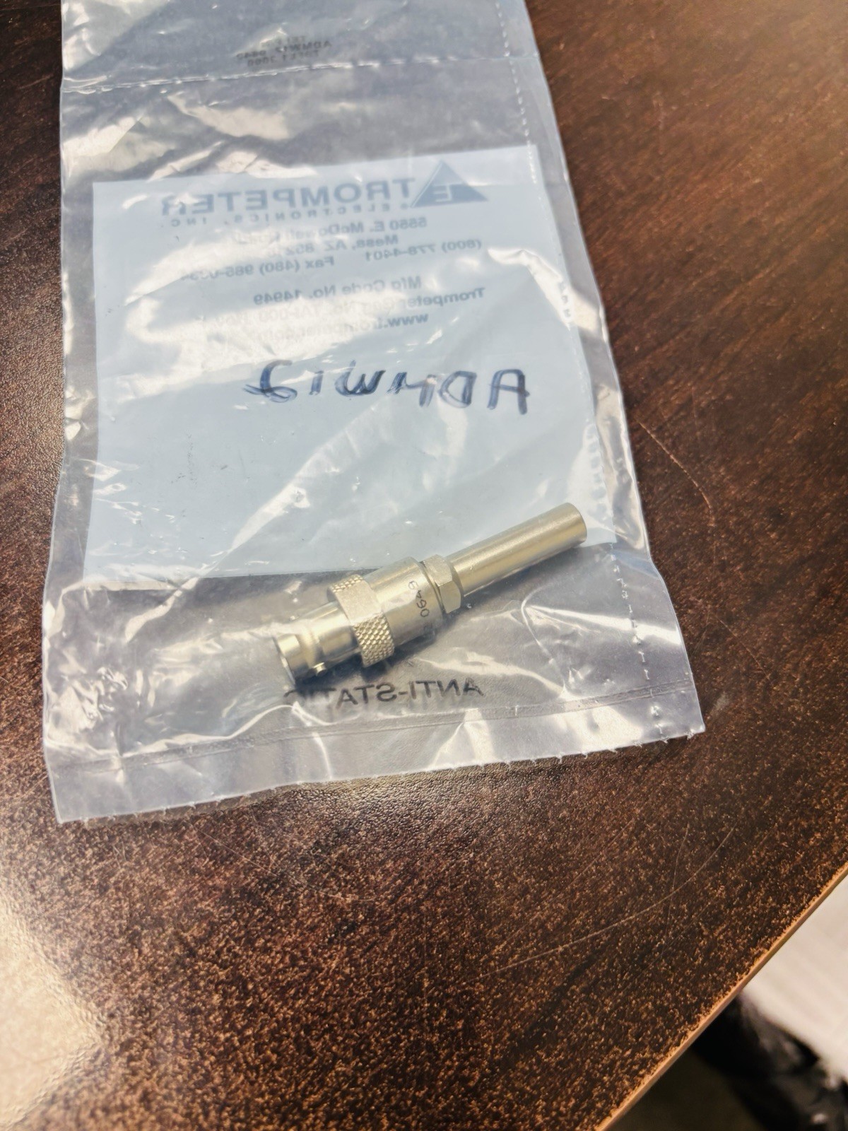 ADMW12 (TROMPETER) Between Series Patch Plug to BNC Mini-WECo Adapter
