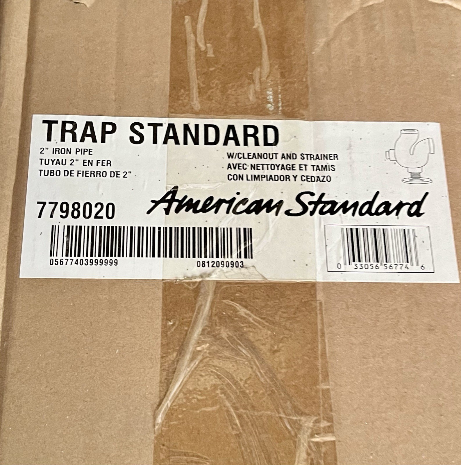 AMERICAN STANDARD 7798020 Cast Iron Service Sink Trap 2″ New Wholesaler Stock