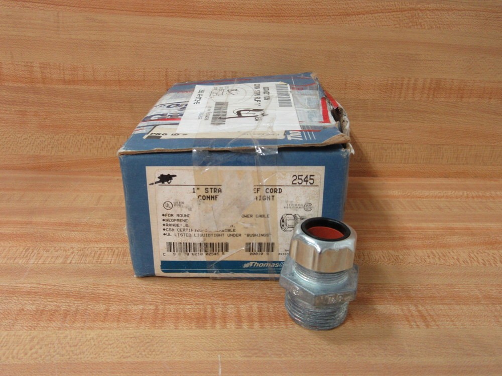 Thomas & Betts 2545 1″ Strain Relief Cord Connector Straight (Pack of 4)