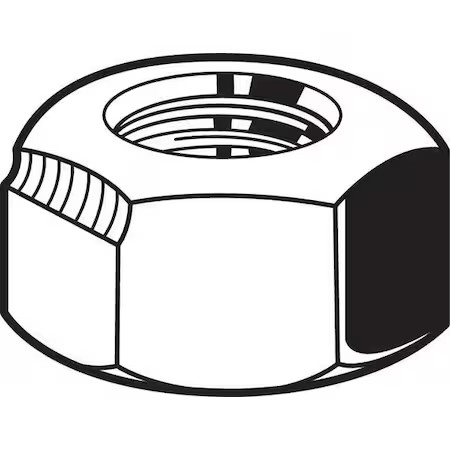 Top Lock Distorted Thread Lock Nut, M12-1.75, Steel, Class 10, Zinc Plated, 12