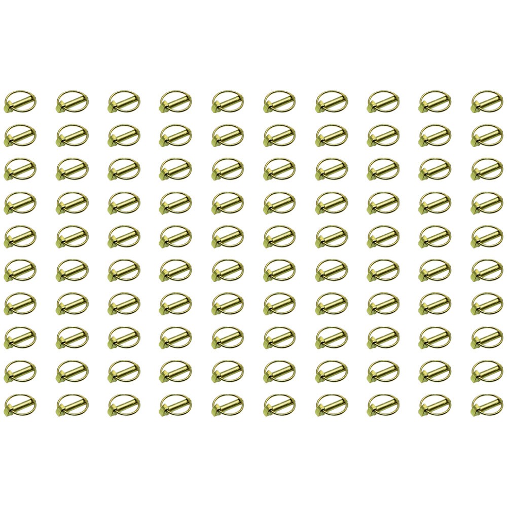 100 Lynch Linch Pin Clip Farm Tractor Implement 7/16″ x 1-1/2″ Useable PN07