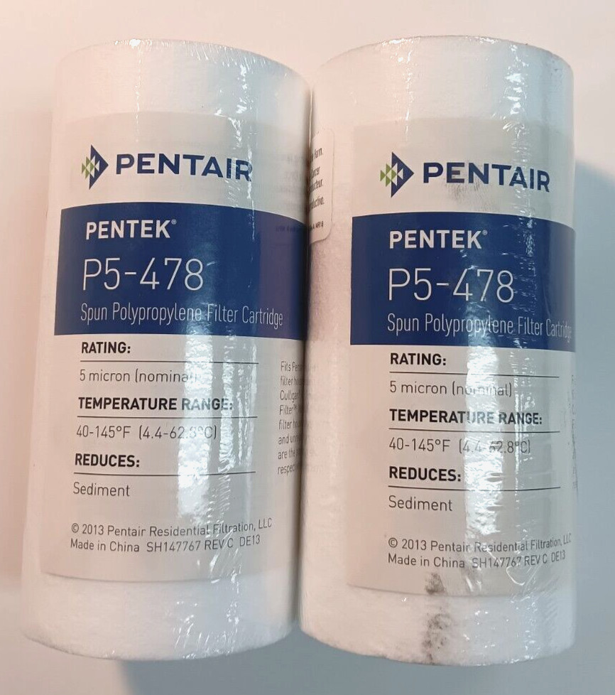 PENTAIR/PENTEK LOT OF 2 P5-478 SPUN POLYPROPYLENE FILTER CARTRIDGE