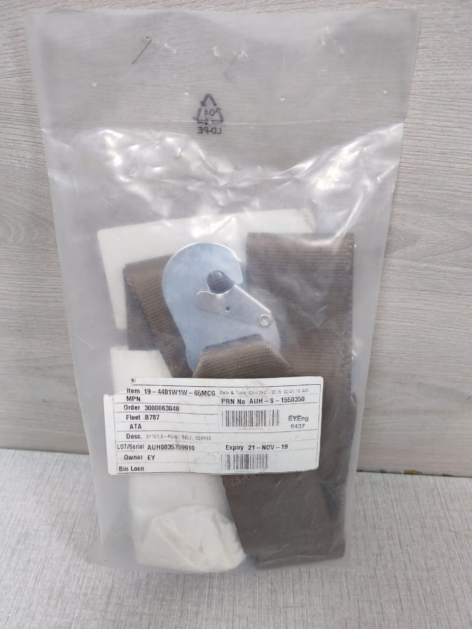 SCHROTH 19-4401W1W-65MCG EY787.2 POINT BELT