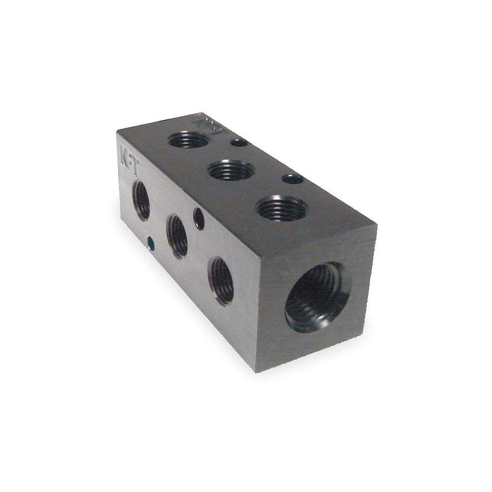 PNEUMADYNE INC M20-250-3-90 Manifold,BLK,Alum,3Outlets,3″L 2KHC7