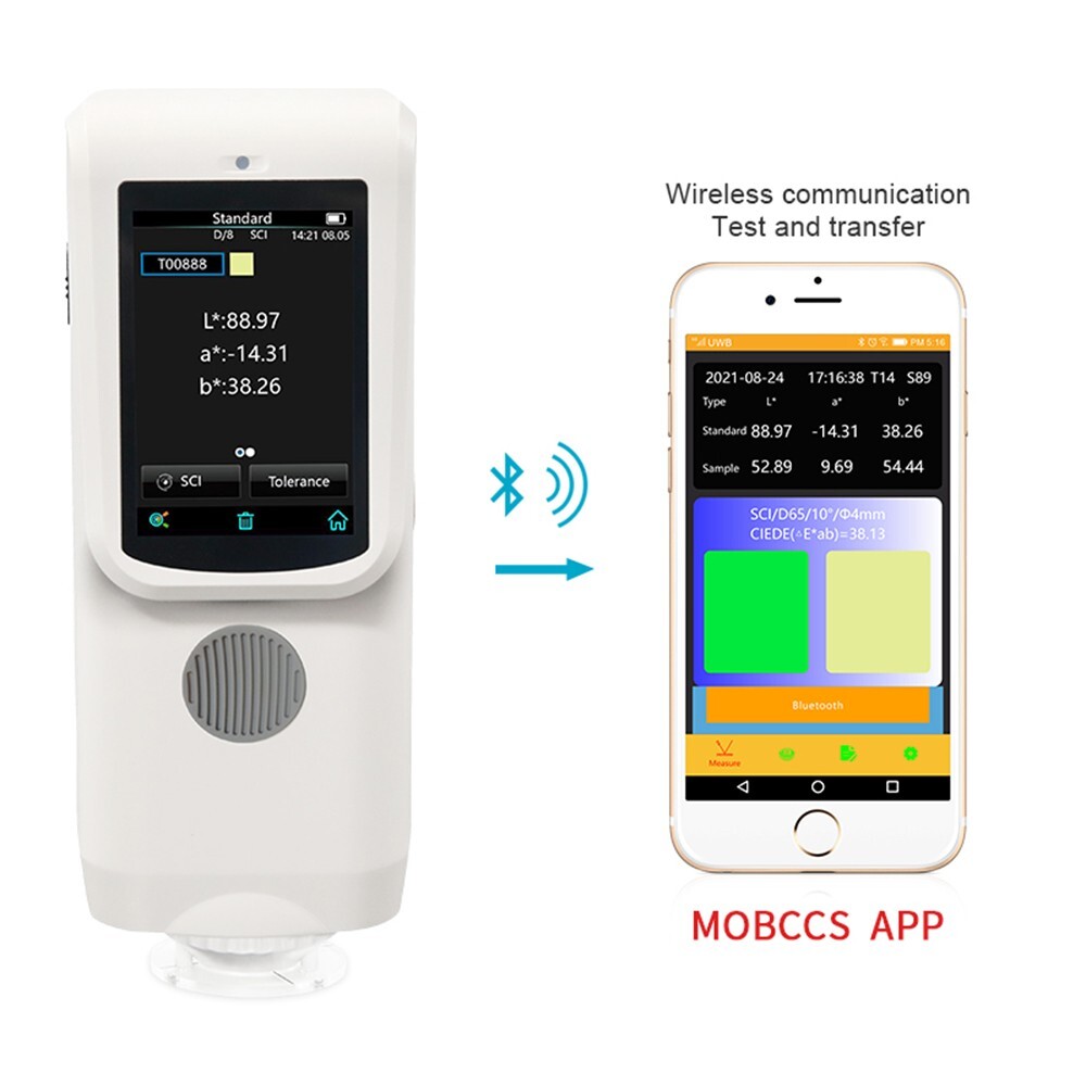 Digital D/8 Spectrophotometer Car Paint Color Meter Instrument 4mm Aperture