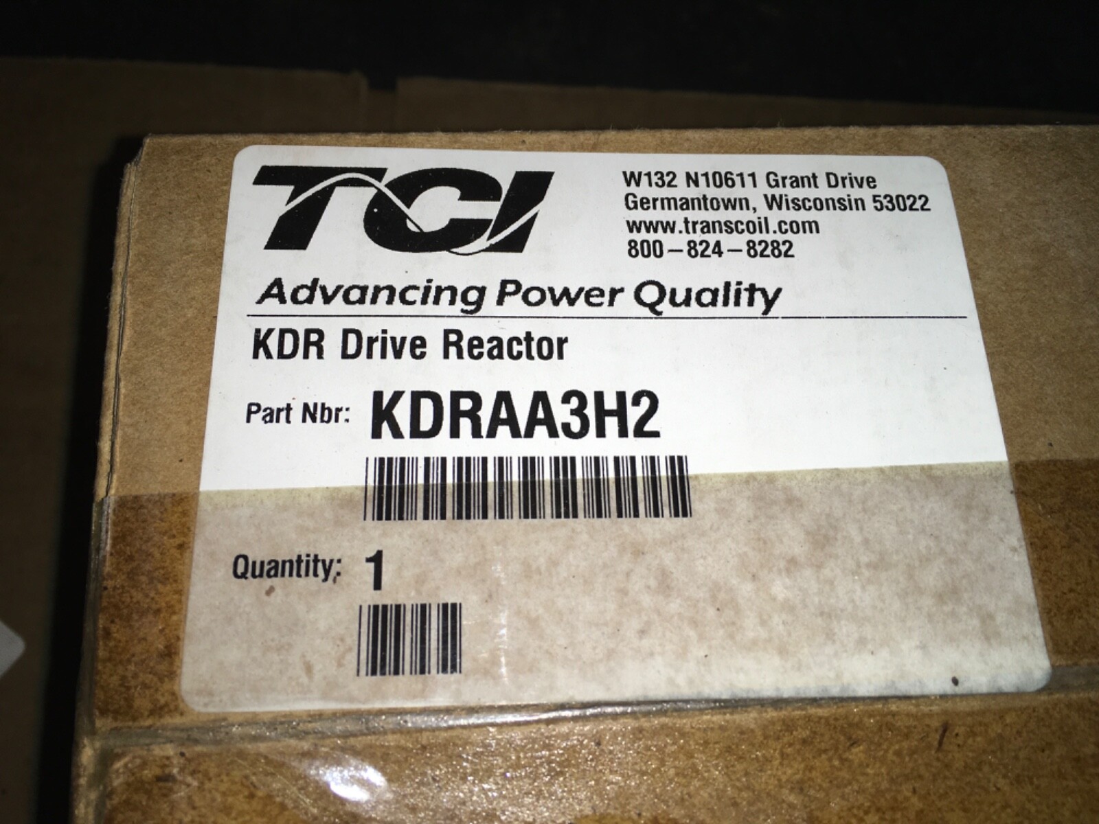 TCI KDR Drive Reactor, KDRAA3H2, 3ph, KP-661