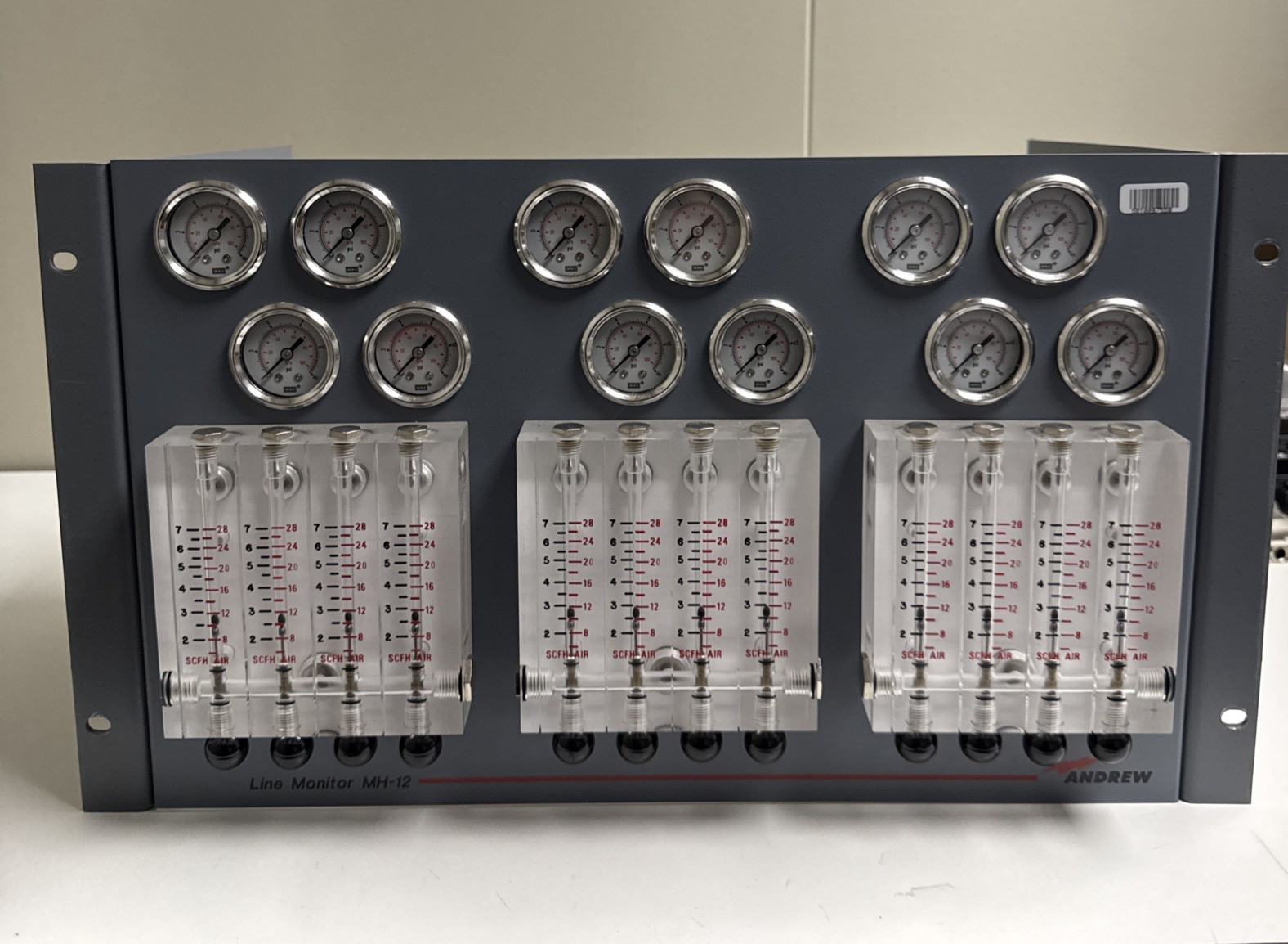 Andrew MH-12A Line Monitor Panel 12 Channel RF Pressure Monitor MH-12A-001