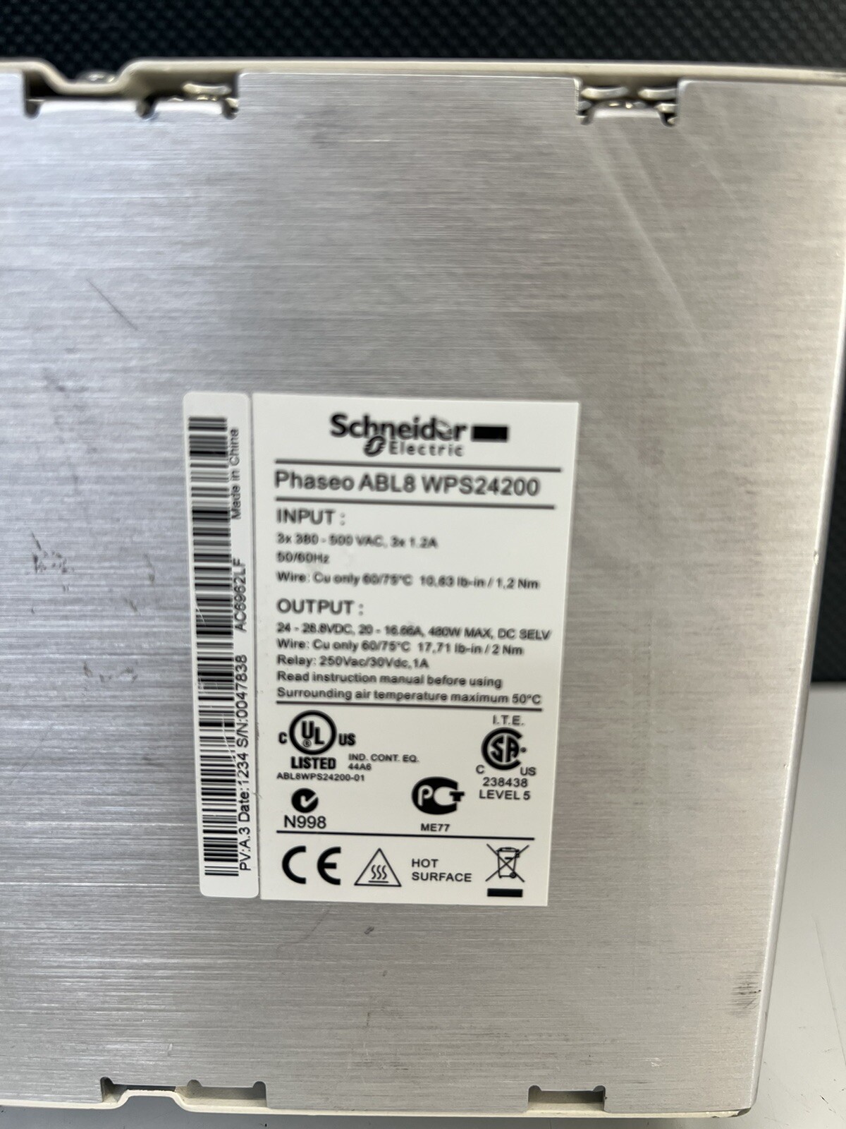 Schneider Electric Phaseo ABL8WPS24200 power supply “TESTED”