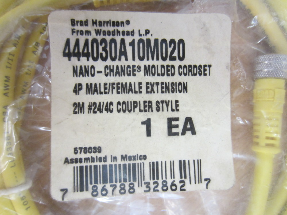 Brad Harrison 444030A10M020 Nano-Change Molded Cordset 121014-022