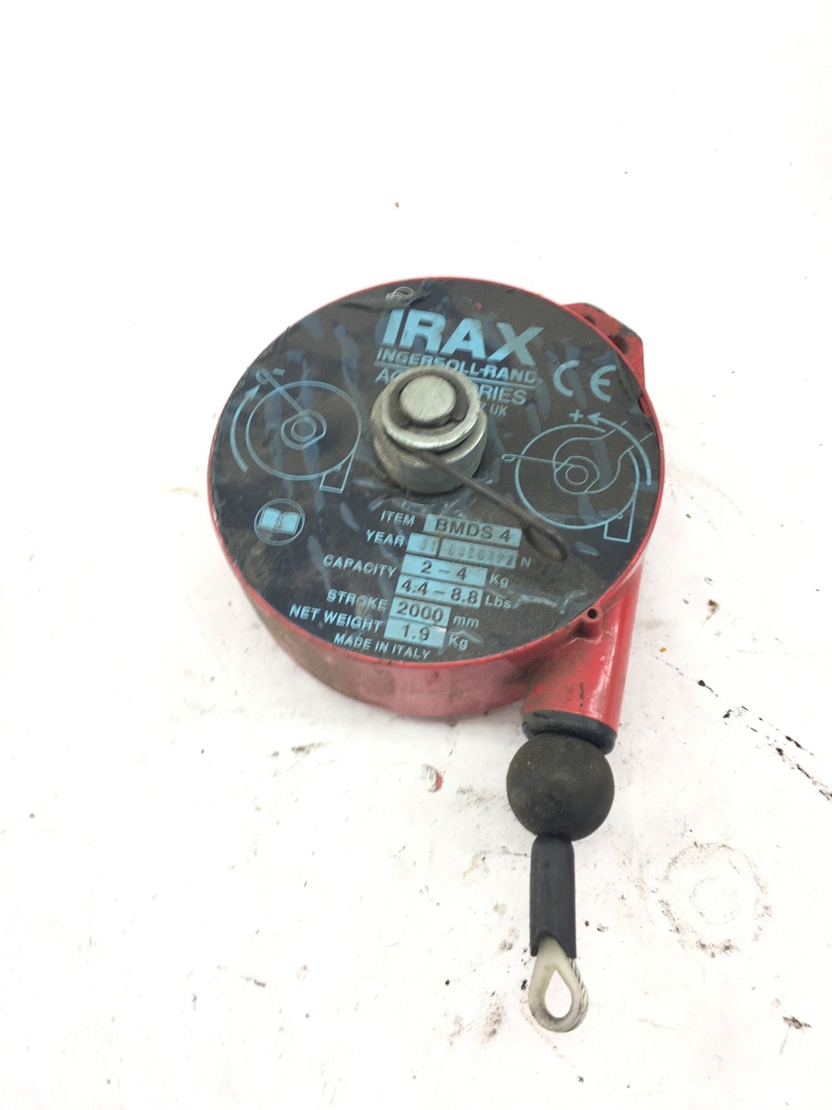 USED Ingresoll Rand BMDS 4 BALANCER 4.4-8.8 Lb Retractable Cable, RED,, B354