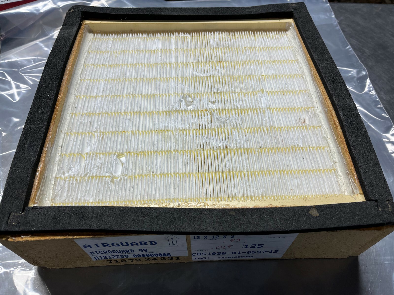 AIRGUARD H1212Z00-000000006 MICROGUARD 99 AIR FILTER 12x12x3 in Wood Frame