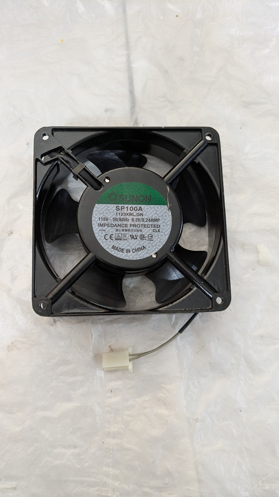 SUNON SP100A 1123XBL.GN 115V 50/60HZ 0.26/0.24AMP