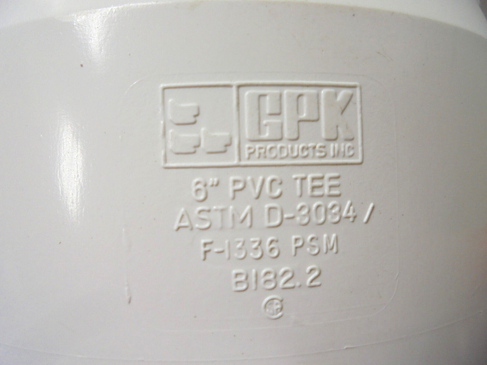 6″ x 6″ PVC TEE SDR35 / D-3034 Solvent Weld H x H x H Fitting 203-0066 USA Mfg