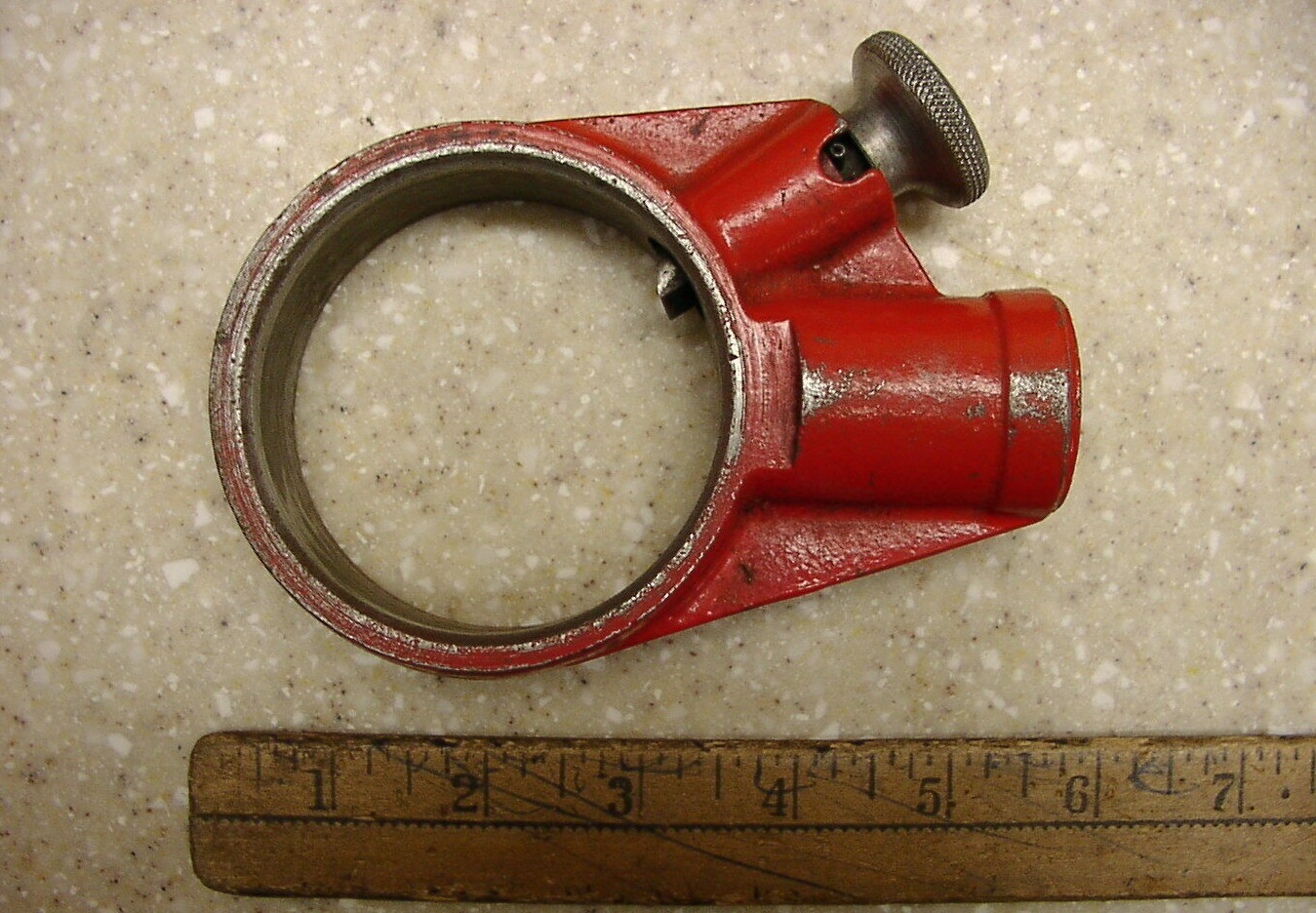 Vntg Ratcheting Die Stock Head,W/1-1/4″,1″,3/4″,& 1/2″ Armstrong Dies/Orig Boxes