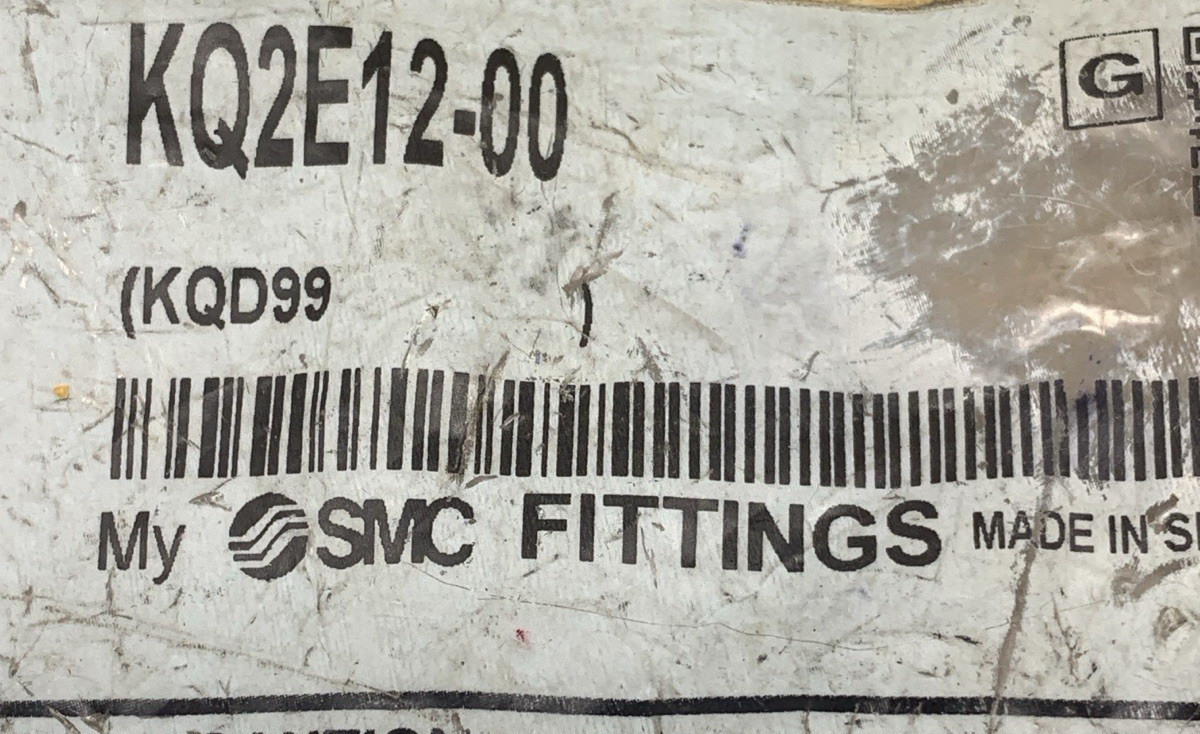 SMC KQ2E12-00 BULKHEAD UNION 12mm TUBING ( BAG OF 5) FREE SHIPPING