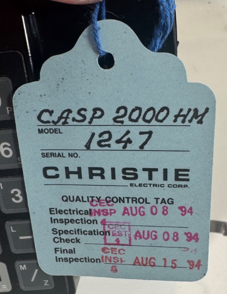 Christie CASP2000H 121379-004 Analyzer Charger w/Case & Cables Complete NEW
