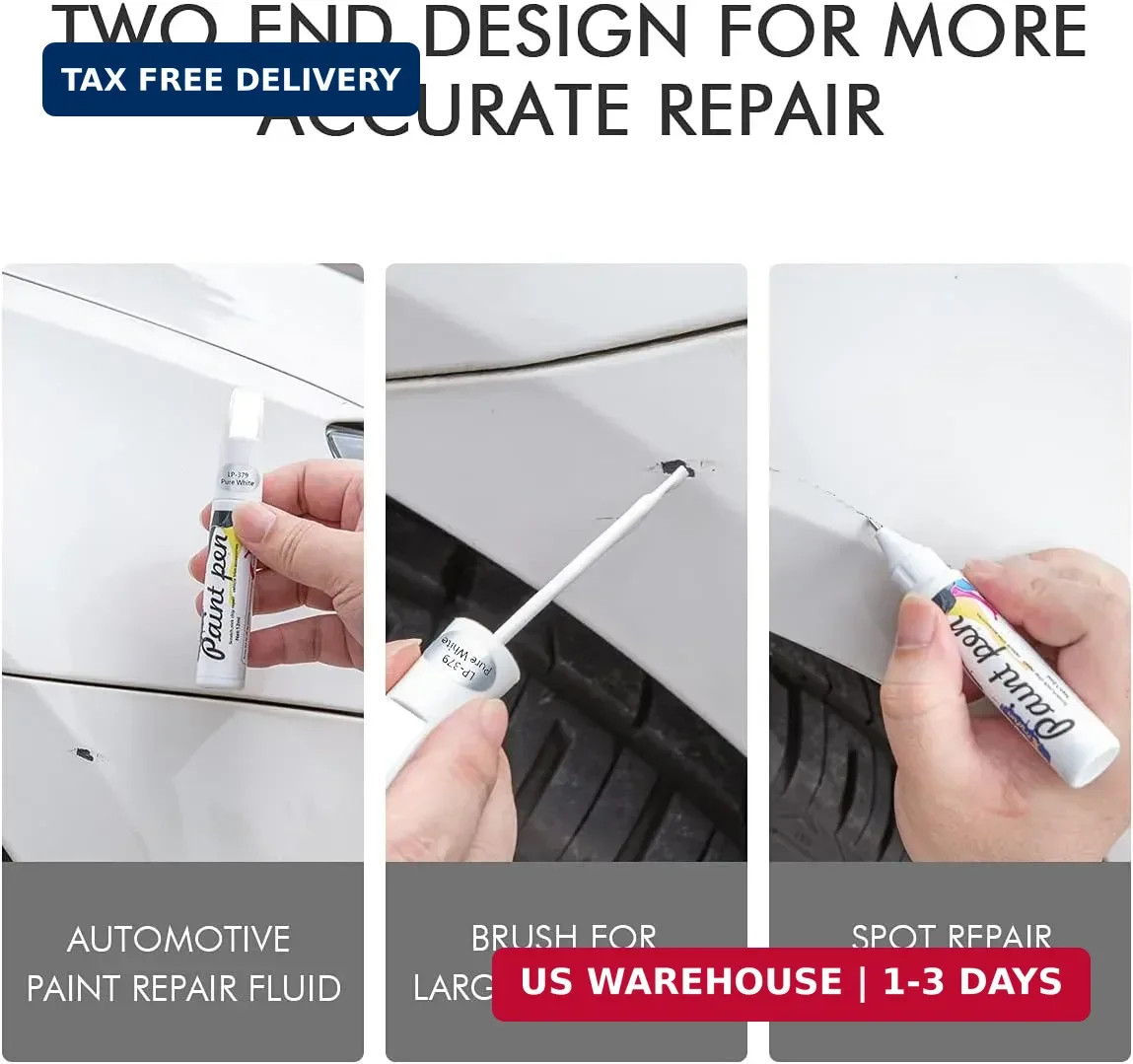 Touch Up Paint for Cars Paint Scratch Repair, Waterproof Auto Scratch Remover Pe