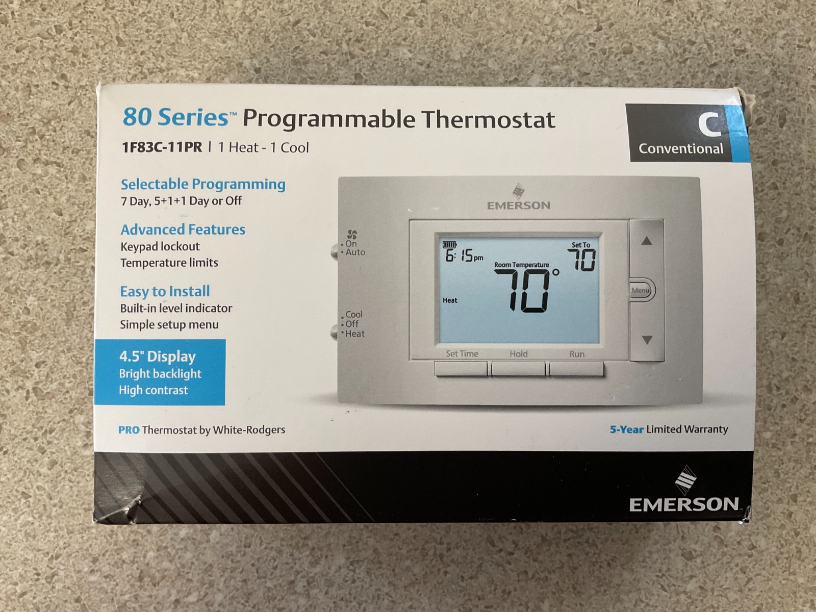 Emerson 1F83C-11PR 80 Series Programmable Thermostat NEW
