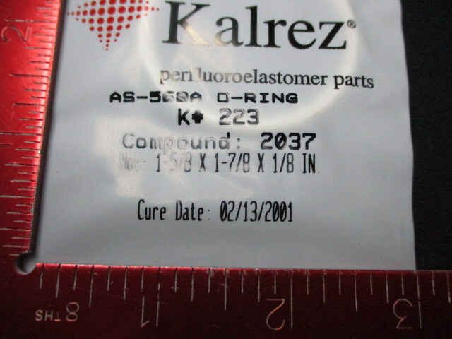 KALREZ AS-568A-223 O-RING, 1-5/8 X 1-7/8 X 1/8 IN