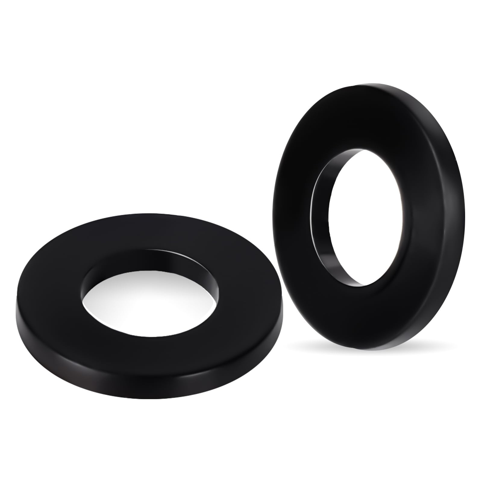 M4 Black Nylon Flat Washers, 4mm ID 9mm OD 1mm Thickness Plastic Sealing Gask…